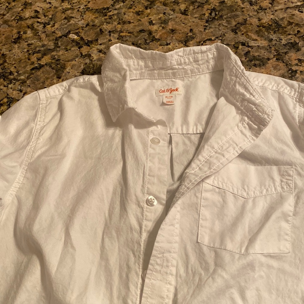 White Oxford long sleeve button down